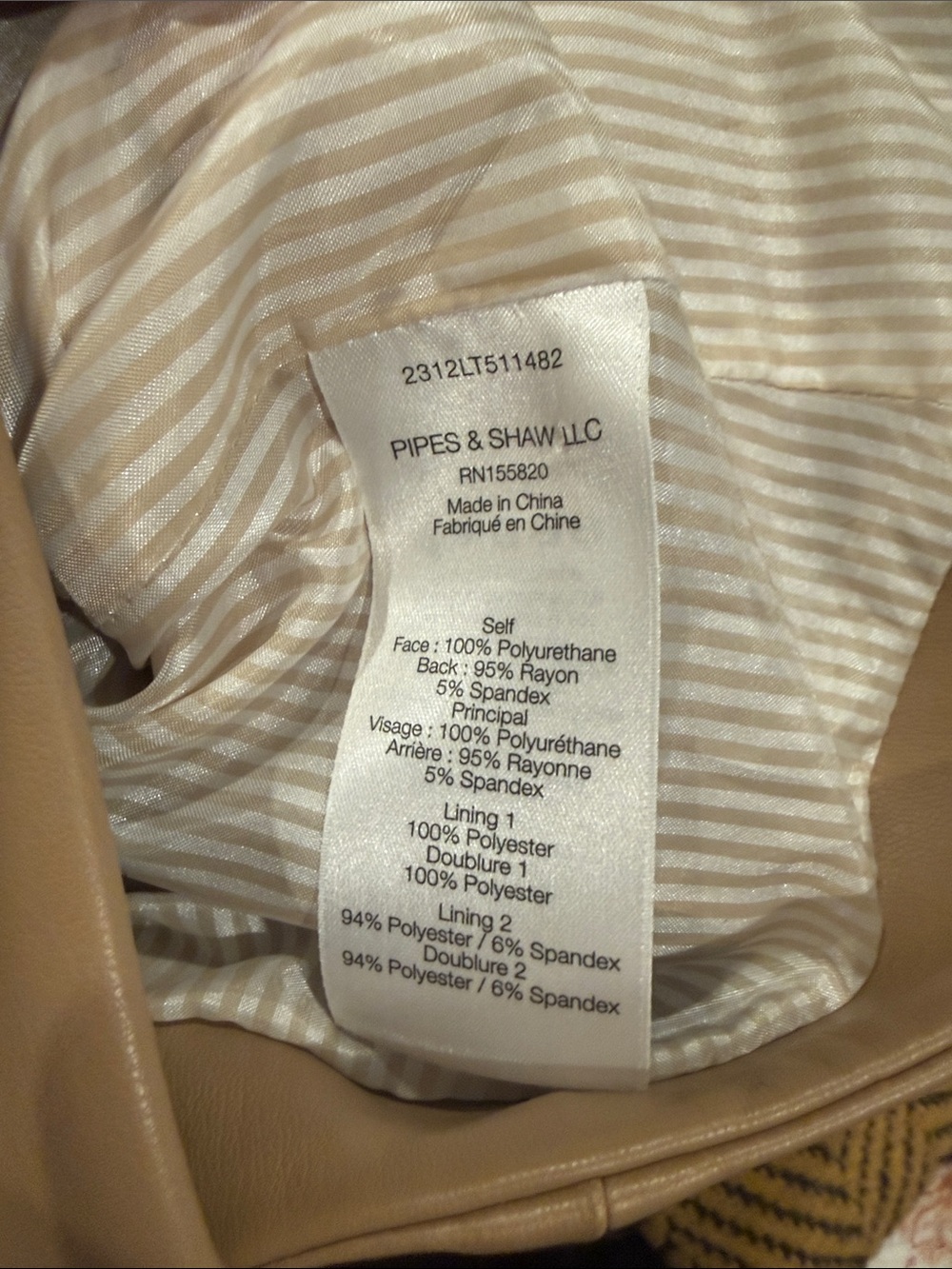 Veronica Beard Cooke Vegan Leather Khaki Jacket NWOT - Picture 9 of 9